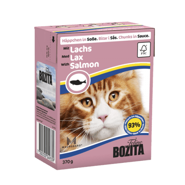 BOZITA FELINE SAUSE ΣΟΛΩΜΟΣ 370GR υγρή τροφή-κονσέρβες γάτας Pet Shop Καλαματα