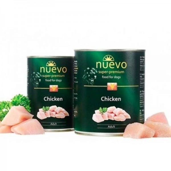 NUEVO  ADULT CHICKEN 400GR υγρη τροφη - κονσερβεσ Pet Shop Καλαματα