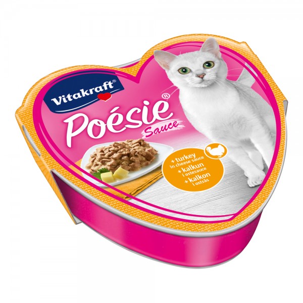 Poesie Γαλοπούλα σε σάλτσα τυριού 85gr υγρή τροφή-κονσέρβες γάτας Pet Shop Καλαματα