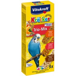 KRACKER VITAKRAFT TRIO MIX ΜΕ ΜΕΛΙ/ΠΟΡΤΟΚΑΛΙ/POP CORN ΓΙΑ ΠΑΠΑΓΑΛΑΚΙΑ (3ΤΜΧ) λιχουδιές-snacks Pet Shop Καλαματα