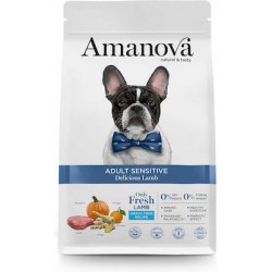 Amanova Adult Sensitive 2kg Ξηρά Τροφή για Ενήλικους Σκύλους χωρίς Σιτηρά με Αρνί