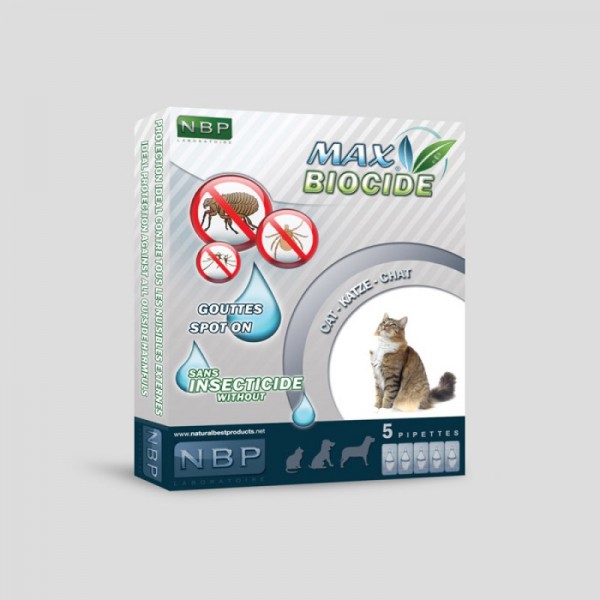 Max Biocide Cat Αμπούλες 5x1mlαπό Natura αντιπαρασιτικά γάτας Pet Shop Καλαματα
