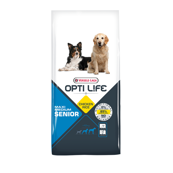 Opti Life Senior Medium Maxi 12,5kg ξηρα τροφη σκυλου Pet Shop Καλαματα