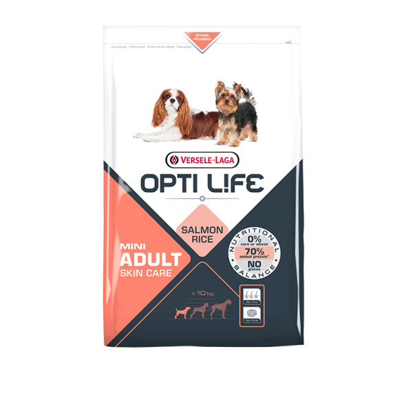 Opti life Adult Mini Skin Care 2,5kg ξηρα τροφη σκυλου Pet Shop Καλαματα