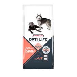  Opti Life Adult Medium Maxi Skin Care 12,5kg ξηρα τροφη σκυλου Pet Shop Καλαματα