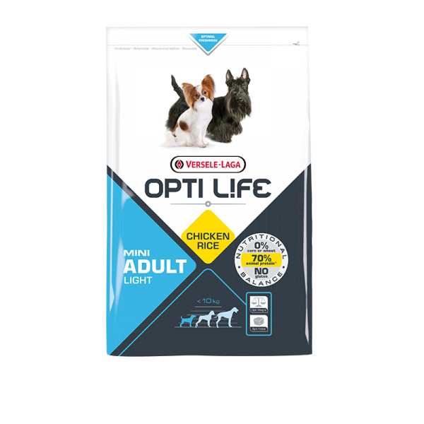 Ξηρα τροφη σκυλου - Opti Life Adult Light Mini 2,5kg Pet Shop Καλαματα