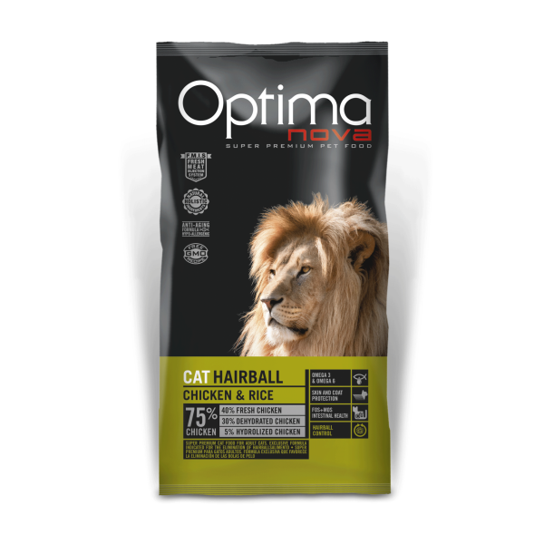 Optima Nova Cat Hairball -2kg ξηρά τροφή γάτας Pet Shop Καλαματα