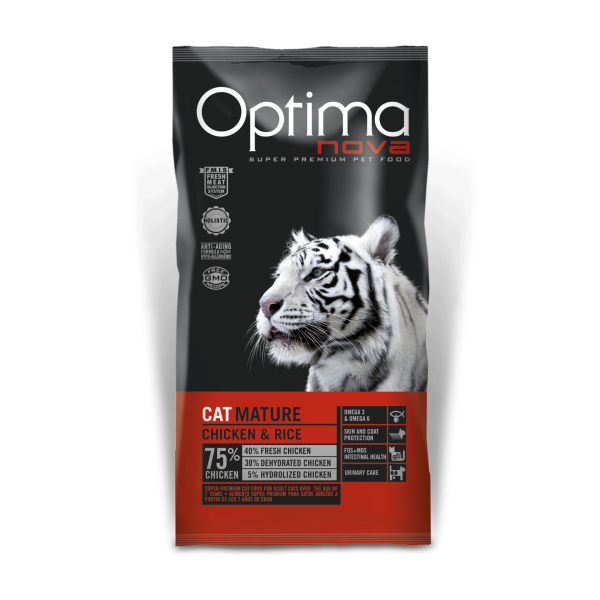 Optima Nova Cat Adult Mature 2kg ξηρά τροφή γάτας Pet Shop Καλαματα