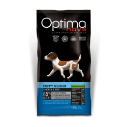 Optima Nova Puppy Medium Chicken & Rice -12kg ξηρα τροφη σκυλου Pet Shop Καλαματα