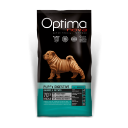 Optima Nova Puppy Digestive Rabbit & potato -12kg ξηρα τροφη σκυλου Pet Shop Καλαματα