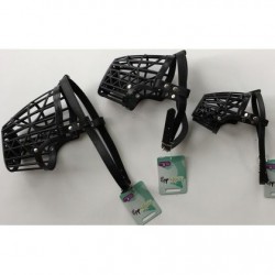 Plastic Muzzle With Leather M εκπαιδευση Pet Shop Καλαματα